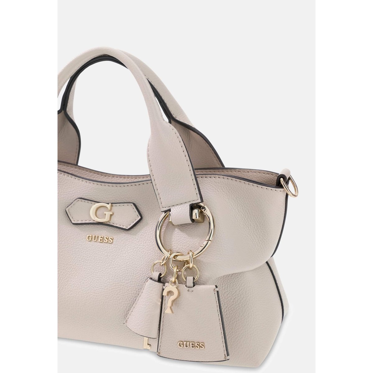 Sac Mini Satchel Suzy crème, GUESS