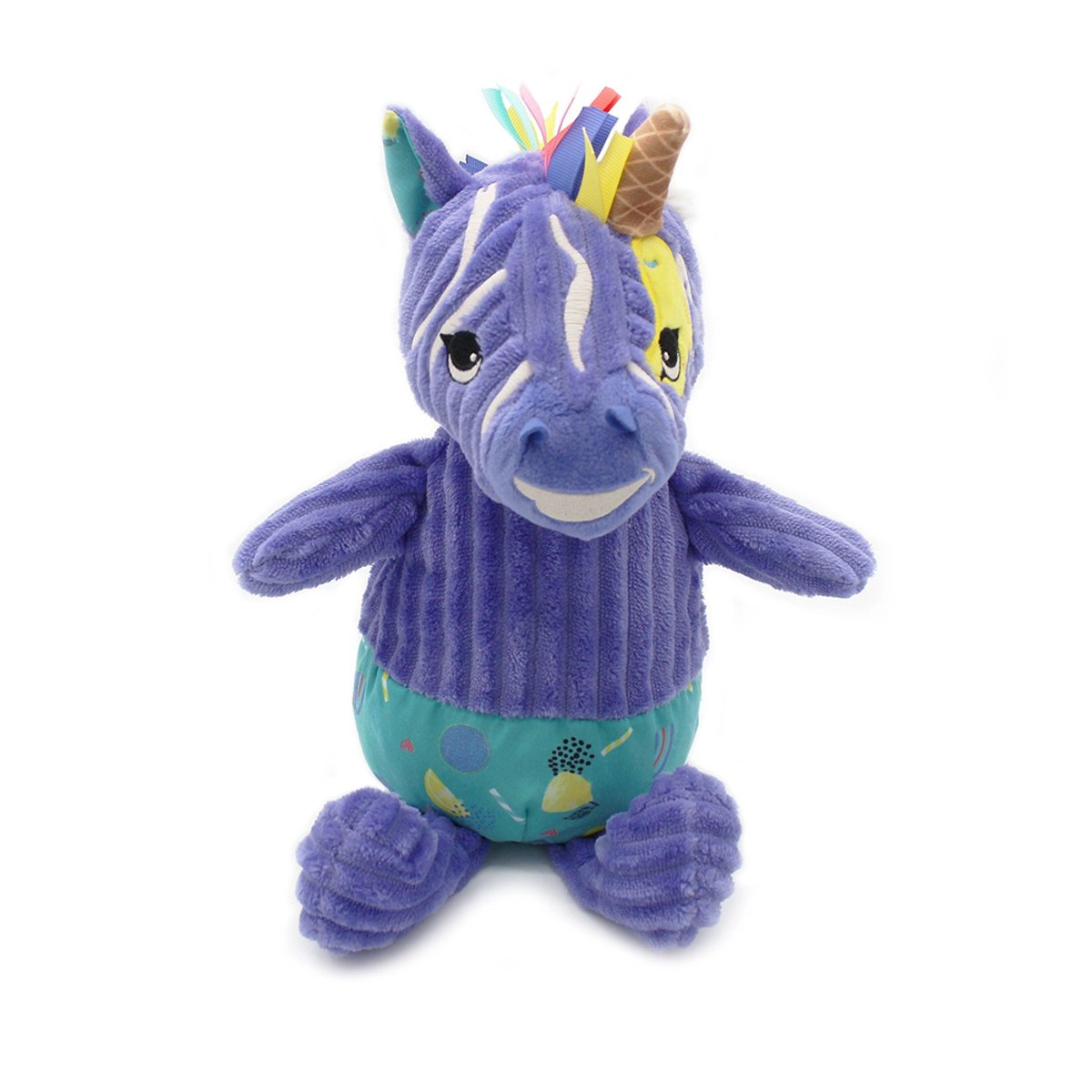 Peluche Simply 33 cm Kiprokos le zèbre violet, LES DEGLINGOS
