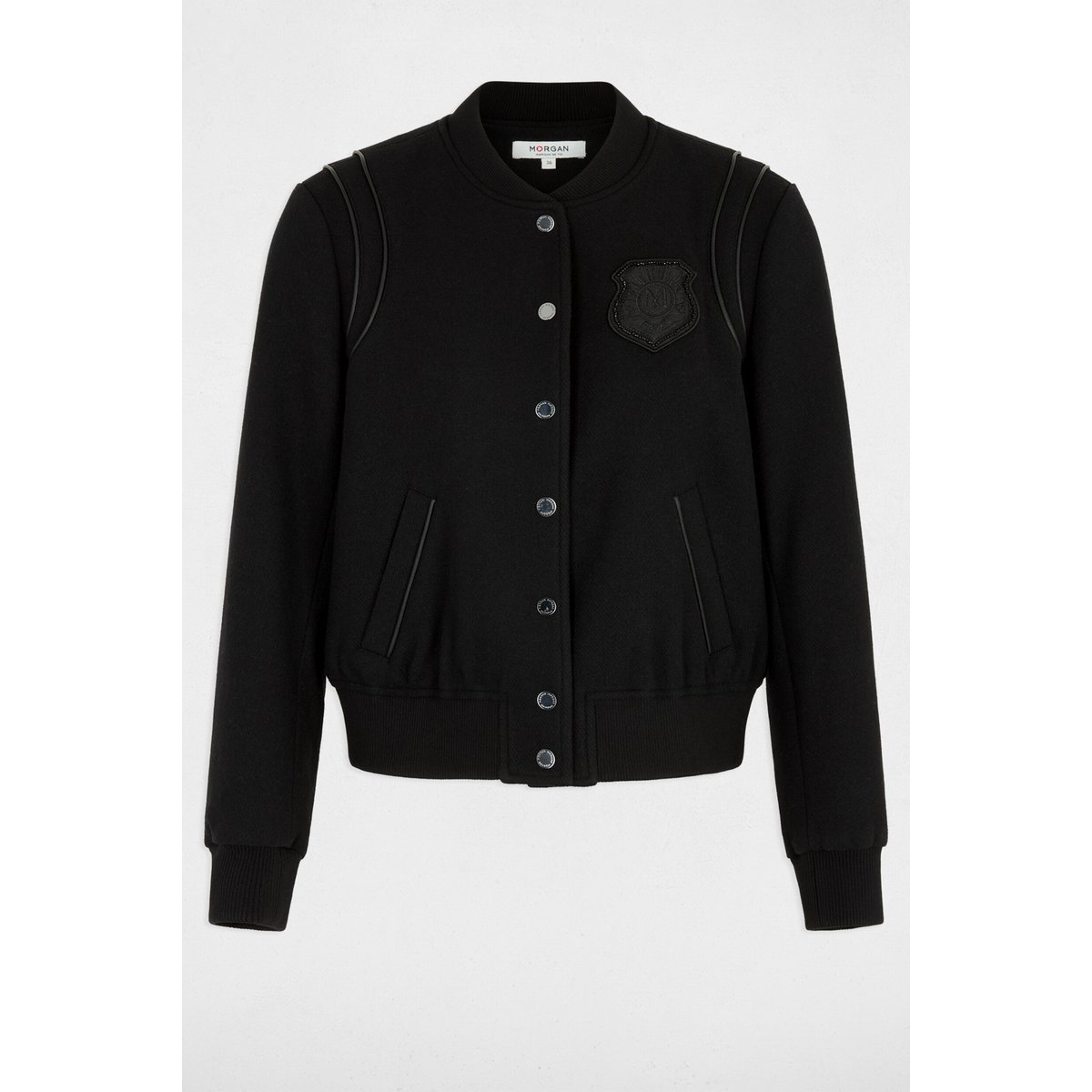 Blouson manches longues noir, MORGAN