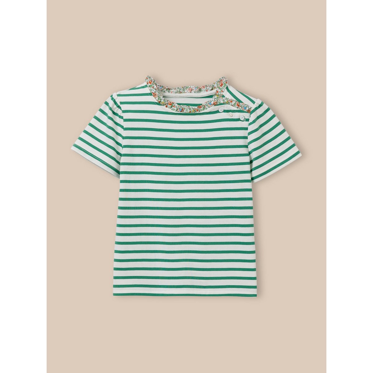 T-shirt marinière tissu Liberty - coton biologique liberty nazanin, CYRILLUS