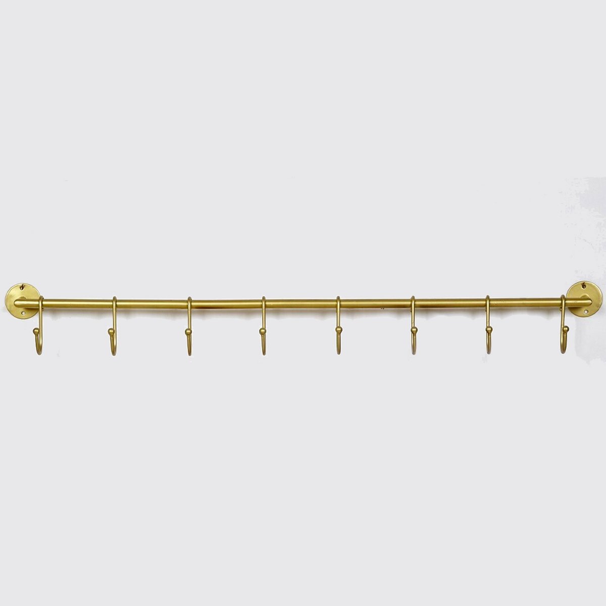 Barre de support ustensiles de cuisine doré avec 8 crochets 80cm doré, WADIGA