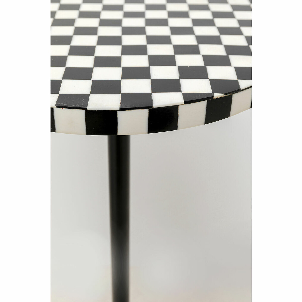 Table d appoint Domero Chess noir blanc Ø25cm noir/blanc, KARE DESIGN