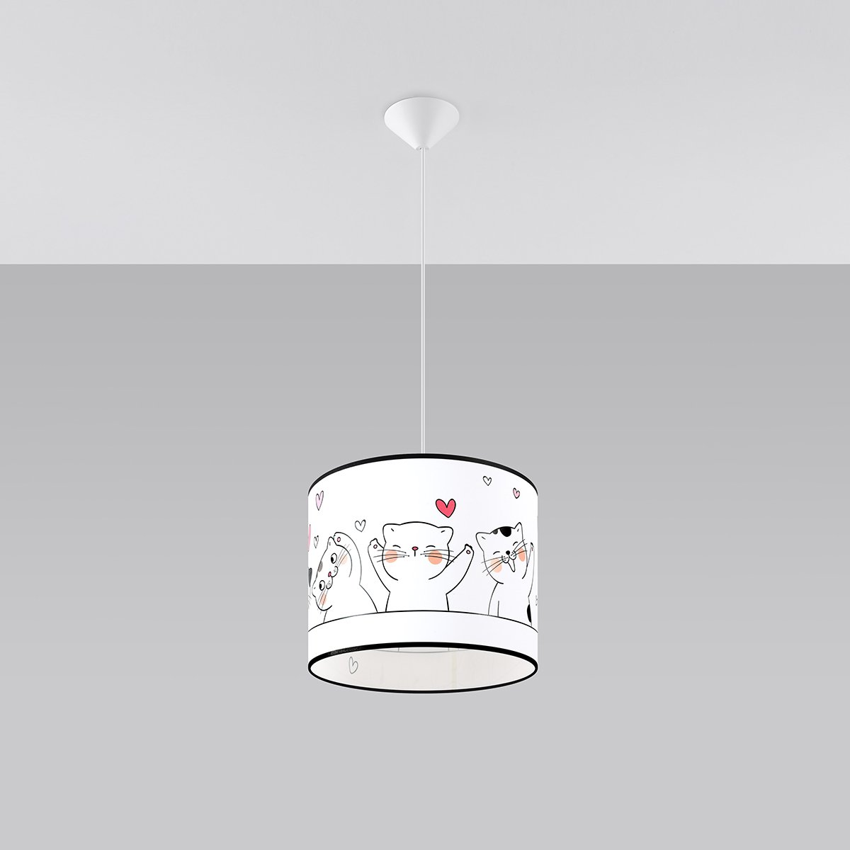 Suspension PVC Multicolore E27 1 Chat 3d 30 multicolore, EDEN