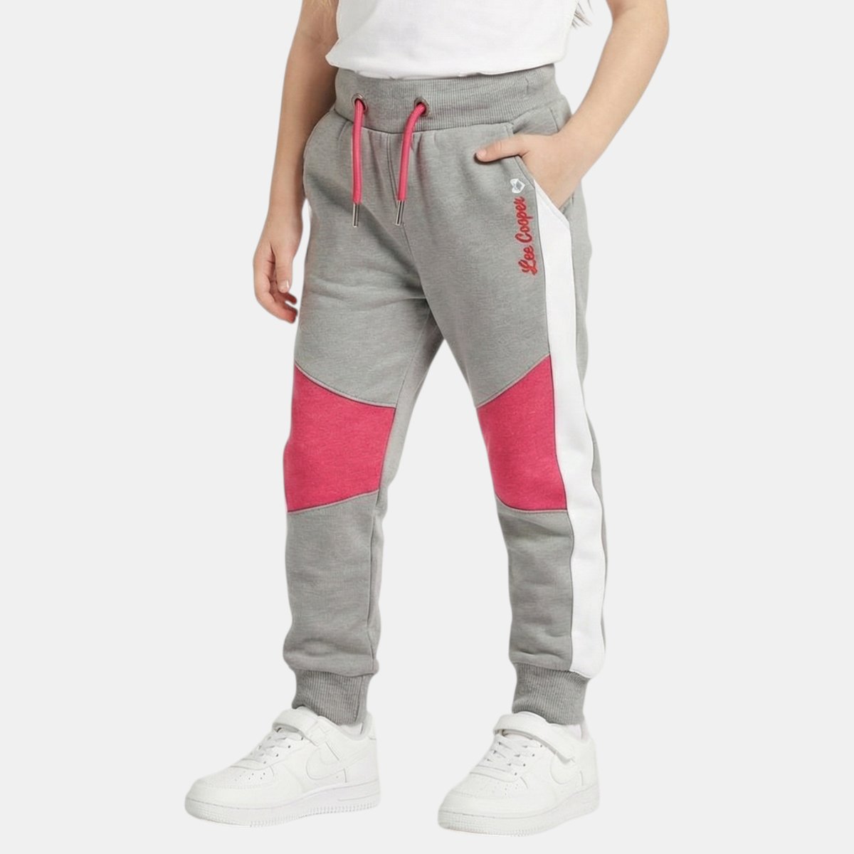 Pantalon de jogging resserré aux chevilles, coupe décontractée et taille élastique à cordon ENERGY gris, LEE COOPER