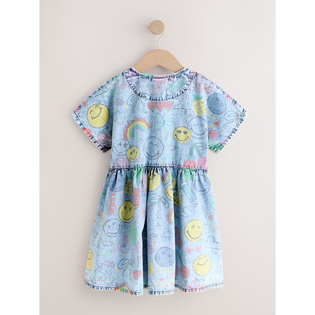 Robe boutonnée à motif smiley jena bleu, NEXT
