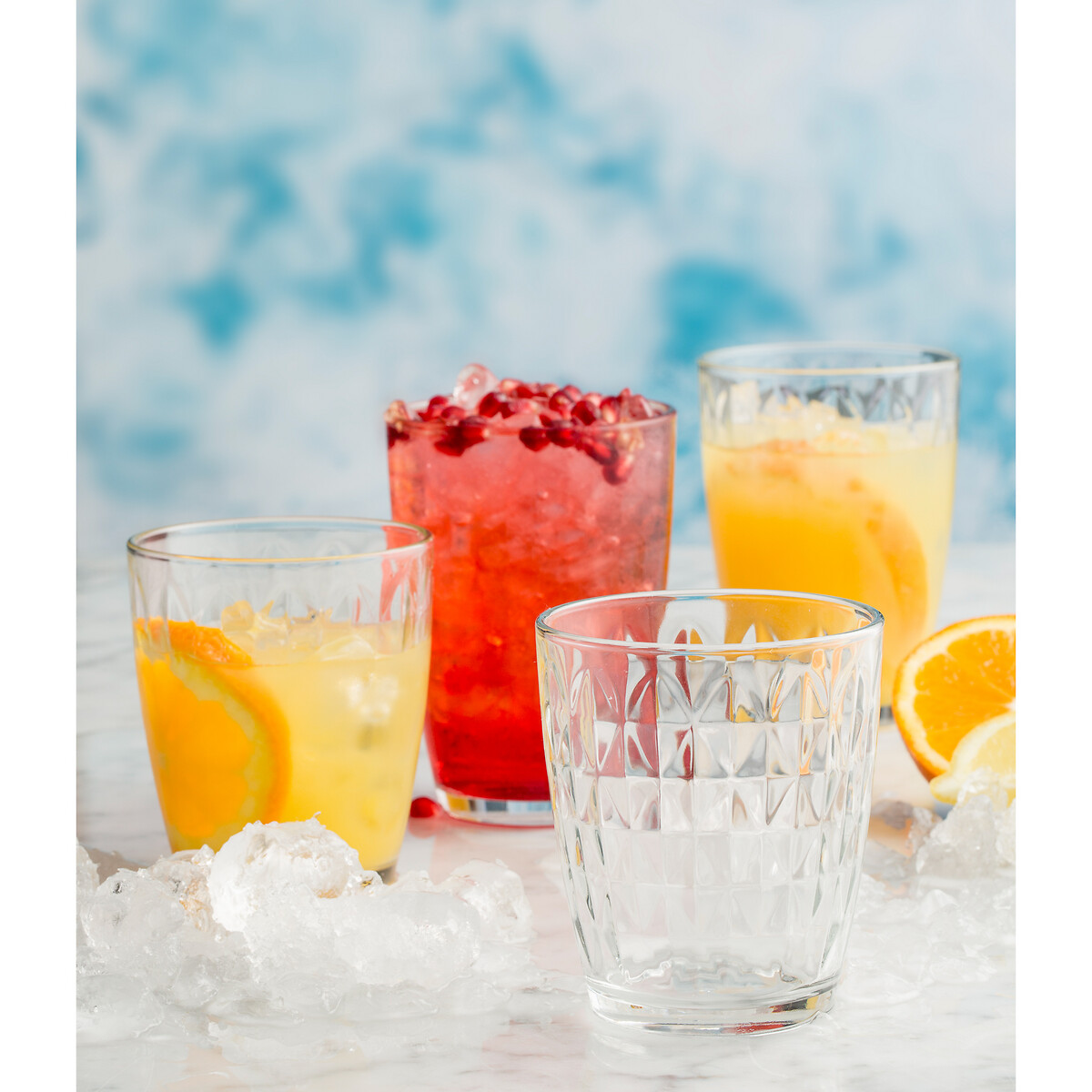 Set of 4 Essentials Jewel Hiball Glasses glass, RAVENHEAD