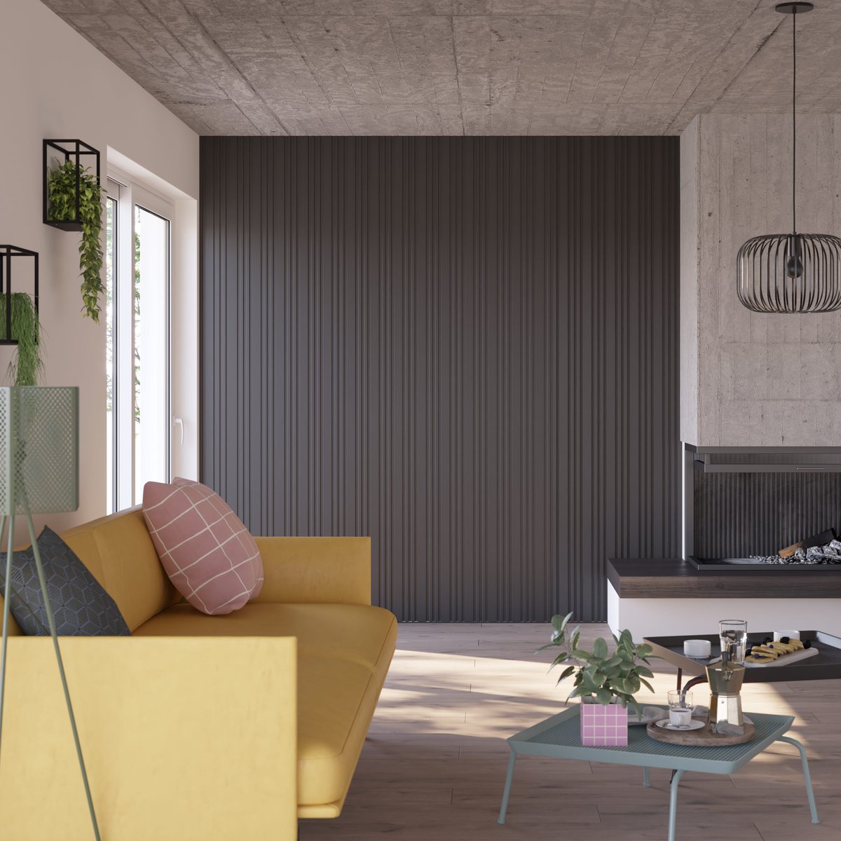 Panneau tasseau effet 3D MDF, HELSINKI gris, ARTENS