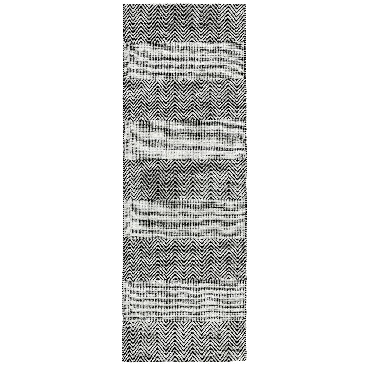 Tapis de couloir moderne jute et coton ARROW gris, NOVATREND