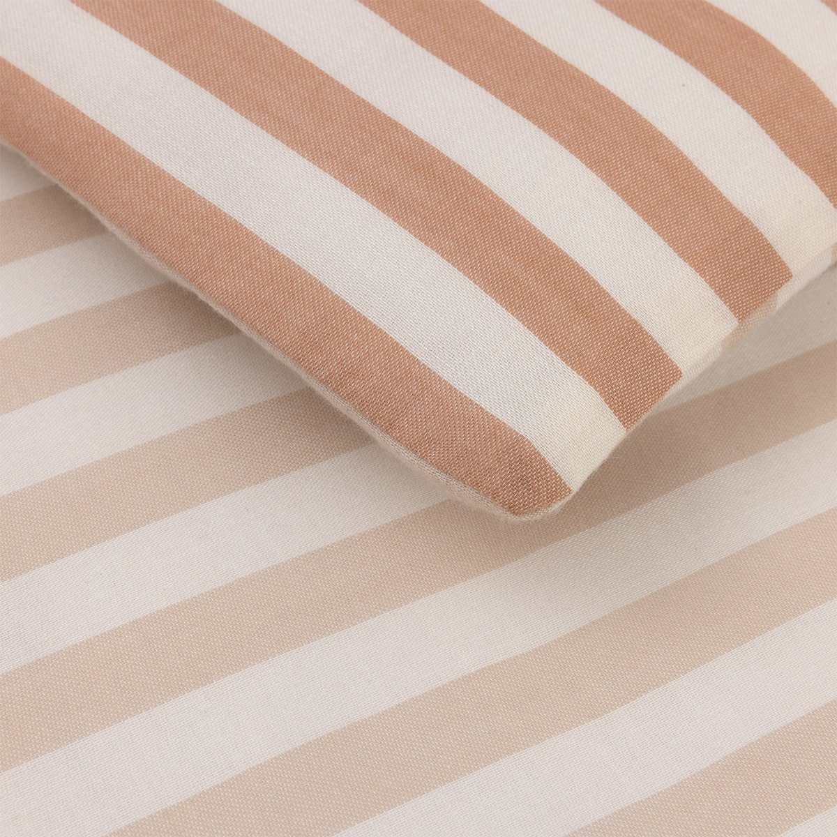 Housse de couette en satin de coton orange, FIFTY-FIFTY nougat, DESFORGES