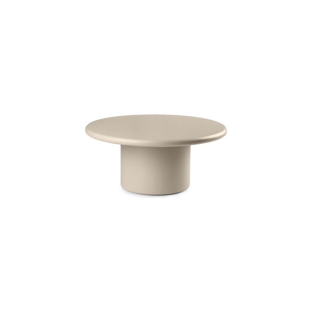 Table basse ronde collection ARDO en bois beige foncé mat, RECOLLECTION
