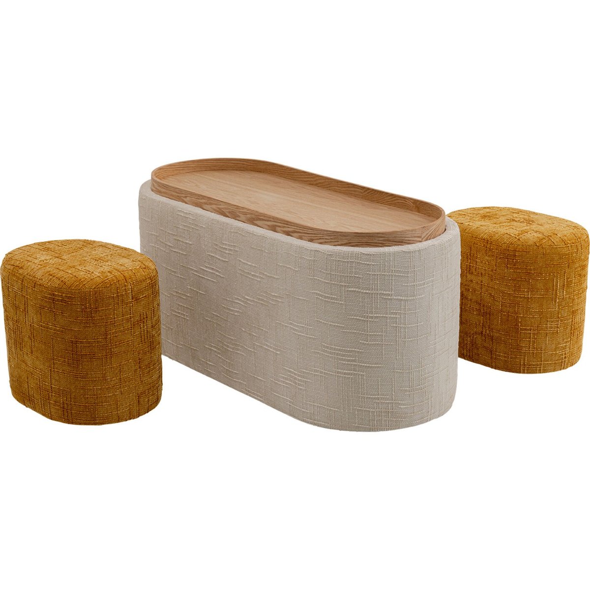 Banc-coffre et tabourets encastrables, ACAPELLA multicolore, KARE DESIGN