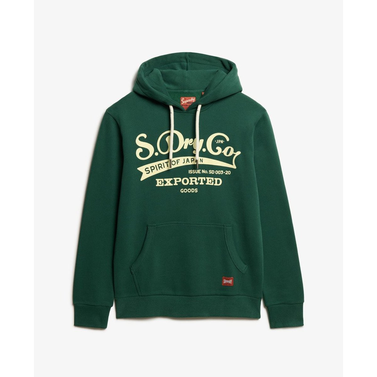 Sweat à capuche Classic Spirit vert émail, SUPERDRY
