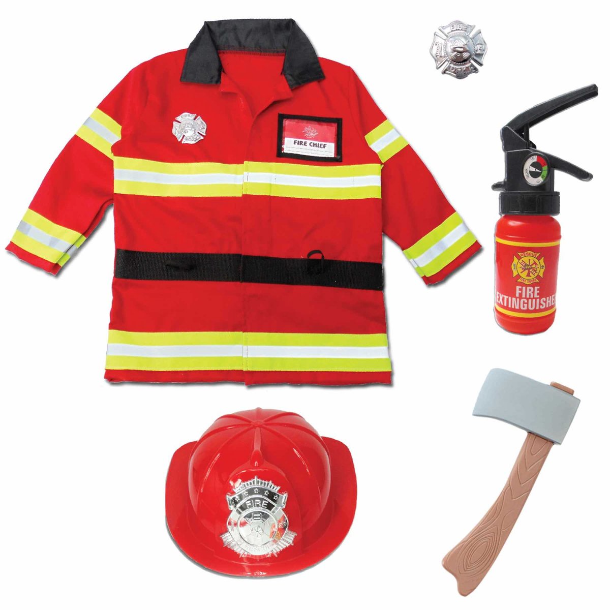 Déguisement enfant pompier avec accessoires rouge, GREAT PRETENDERS