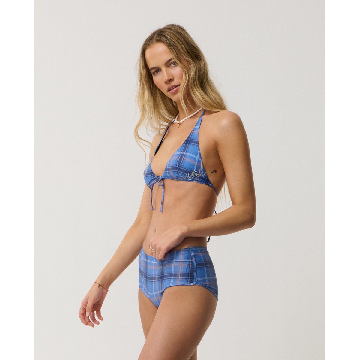 Bas de maillot de bain short ARCHIVE SCRIPT Plaid blue, RIP CURL