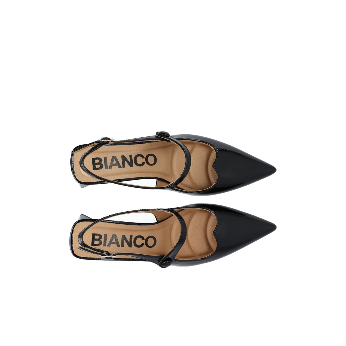 Chaussures À Bride Arrière noir - blackpatent1, BIANCO