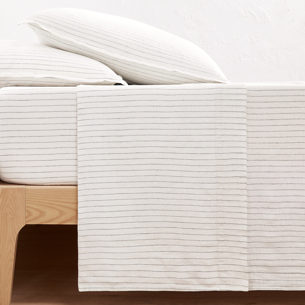 Drap plat lin lavé, Linot Rayé rayé, LA REDOUTE INTERIEURS