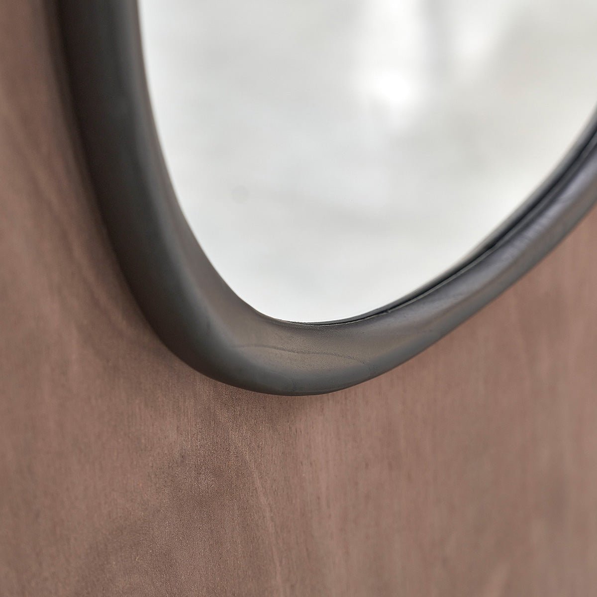 Miroir organique en bois massif 90x60 cm  THELMA noir, BERAH GETAH