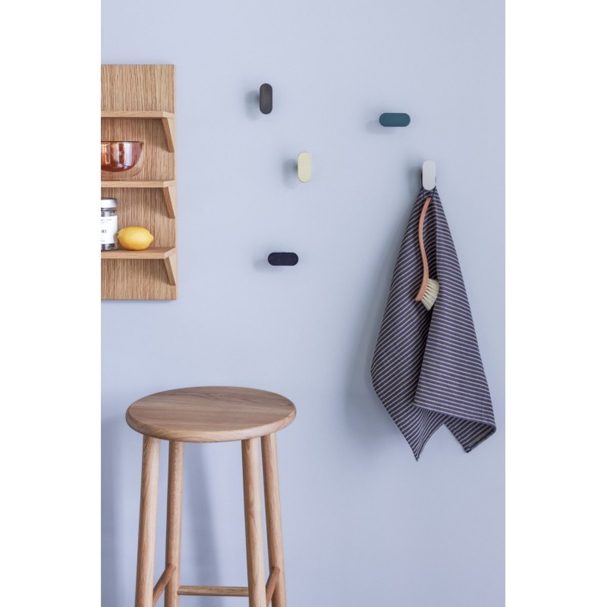 Patère murale design métal PICCOLO bronze, HUBSCH
