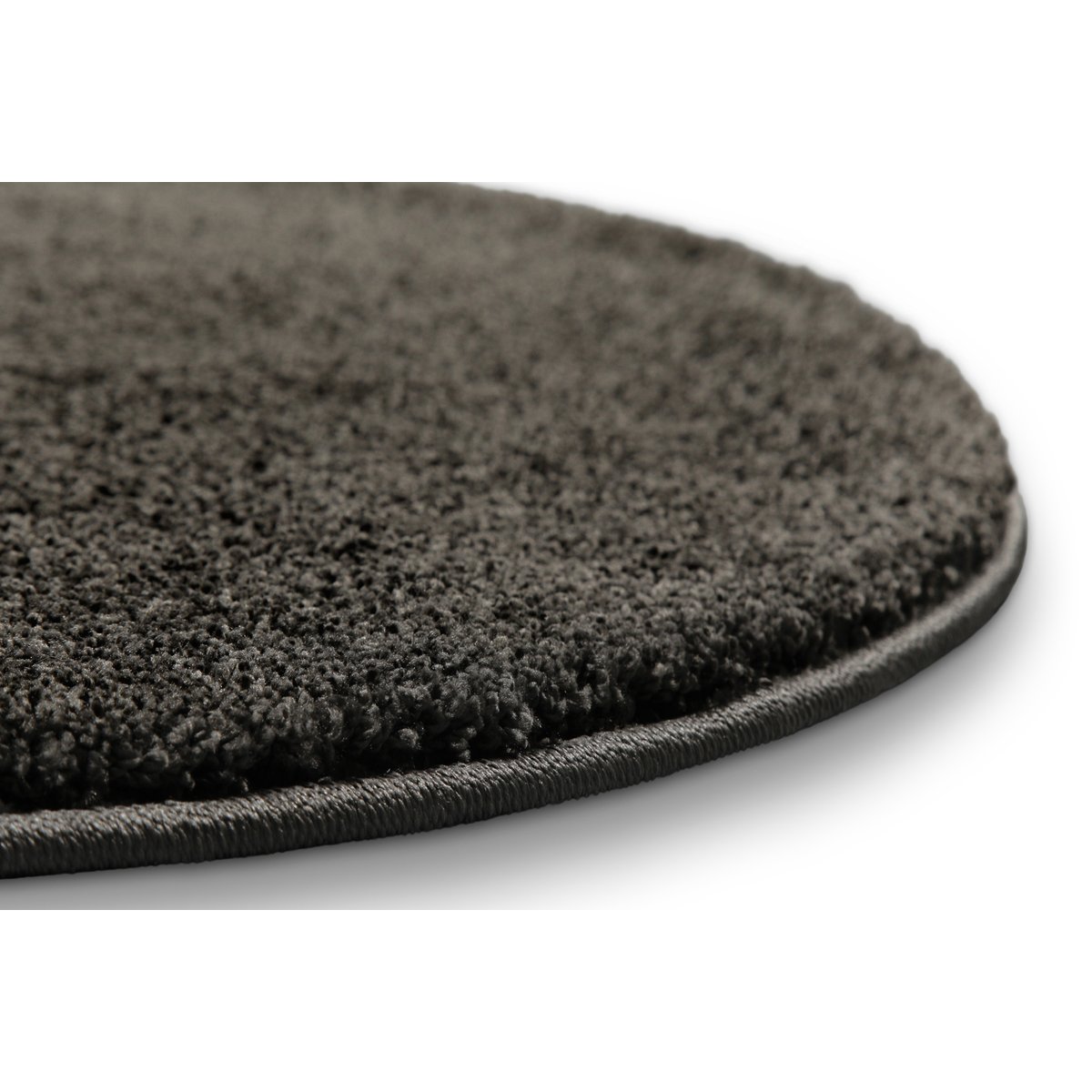 Tapis salon rond à poils courts doux ,  Nova anthracite, WECON HOME