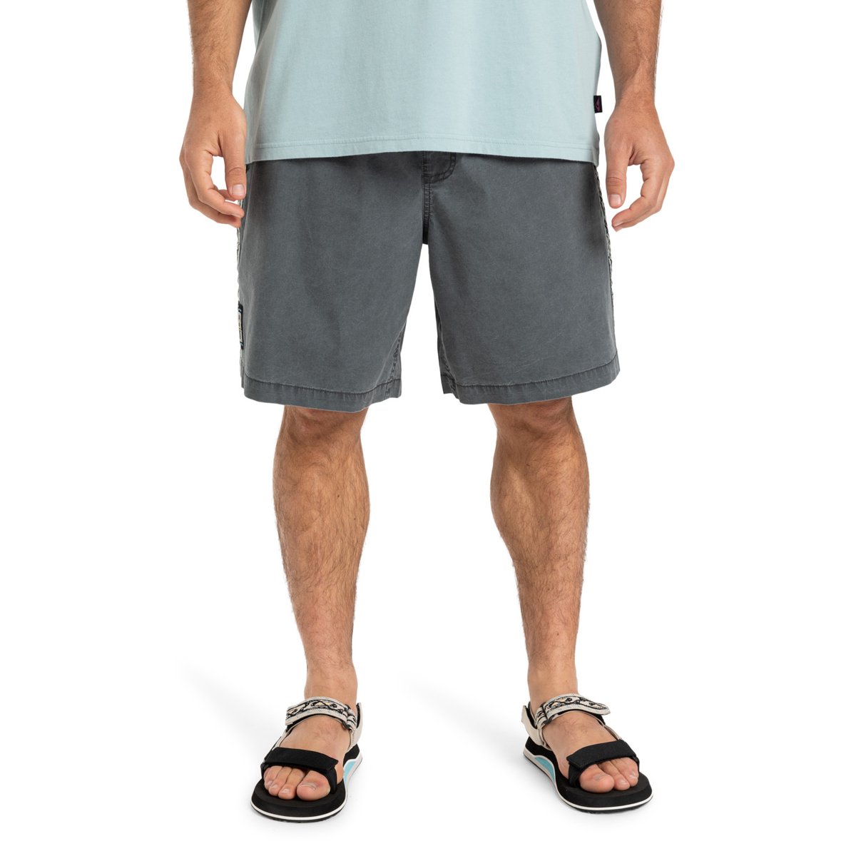 Short de marche à taille élastique TAXER GLOBAL HEAT 18" noir dark shadow, QUIKSILVER