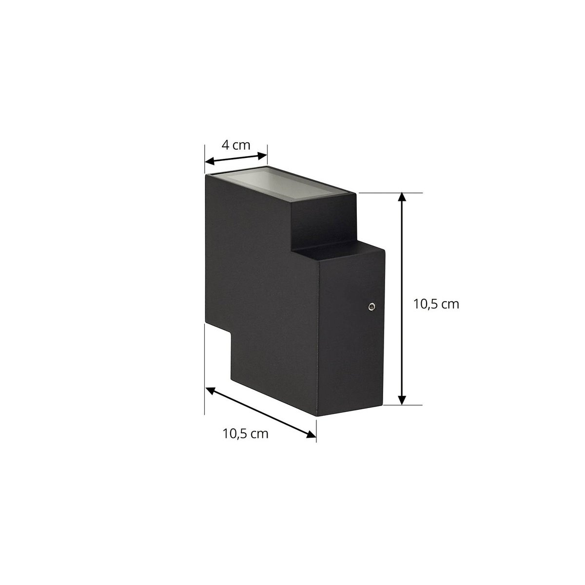 Applique extérieure en aluminium moderneLED noir, LINDBY
