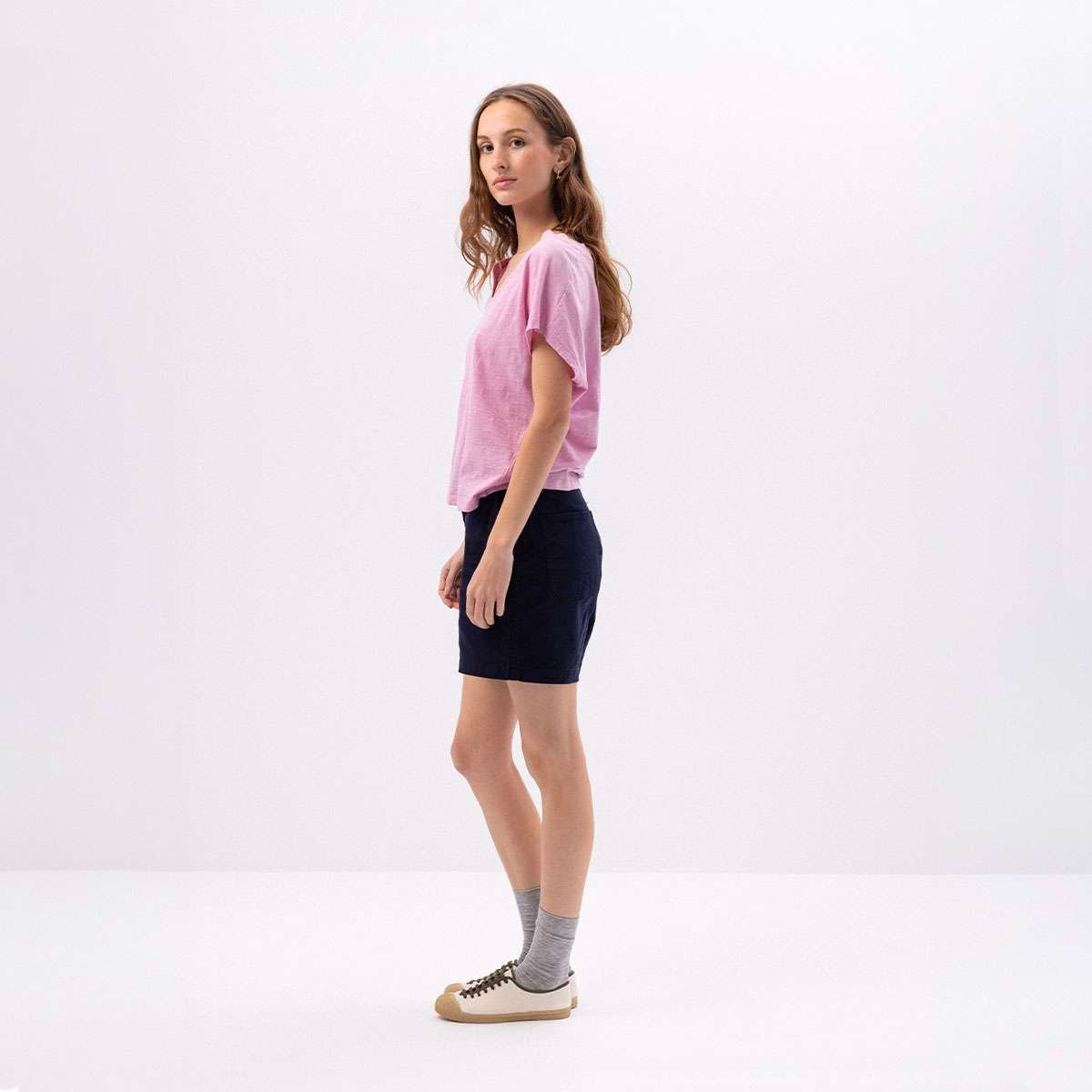 Short en coton PRESLY bleu nuit, BENSIMON