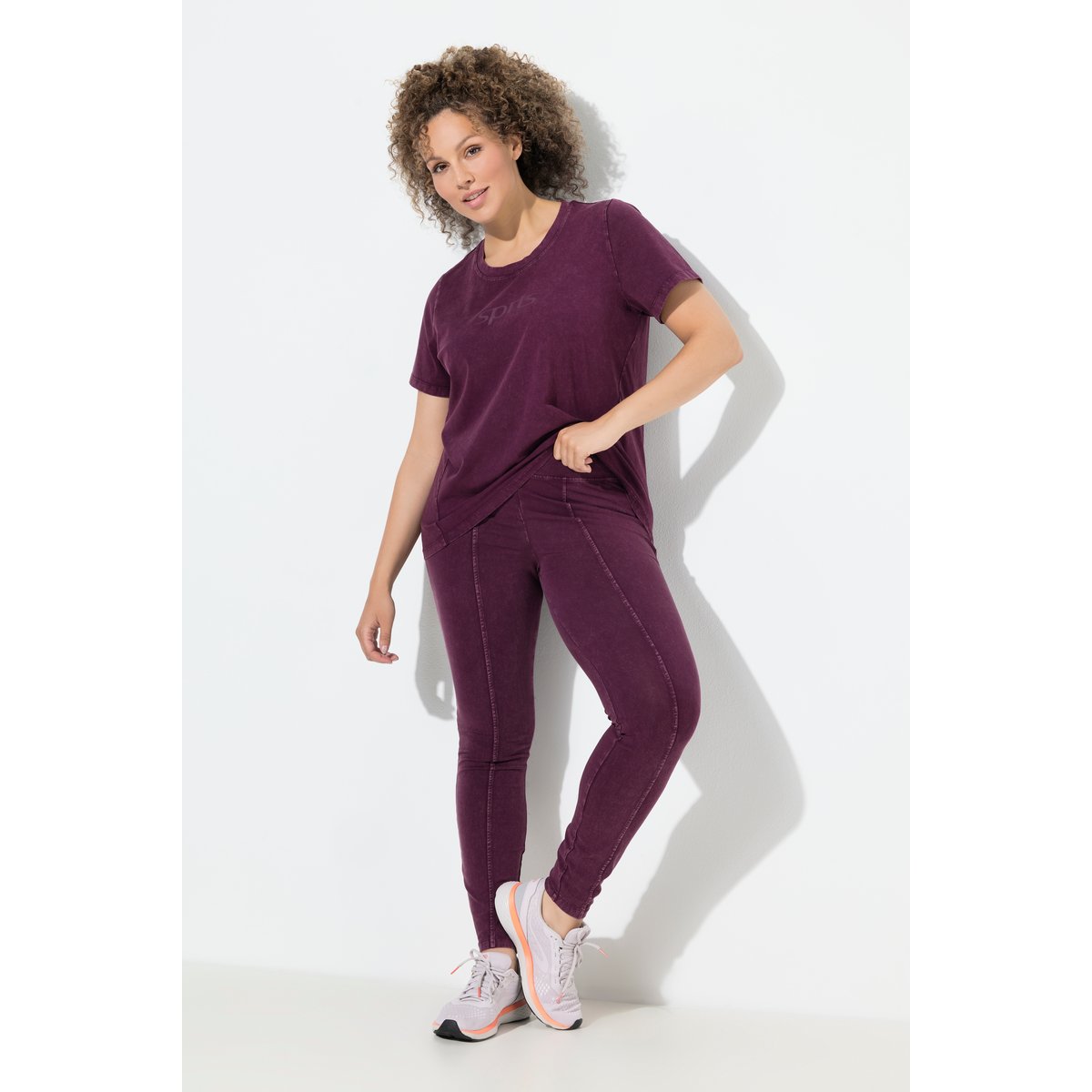 Legging au look vintage rouge raisin, ULLA POPKEN