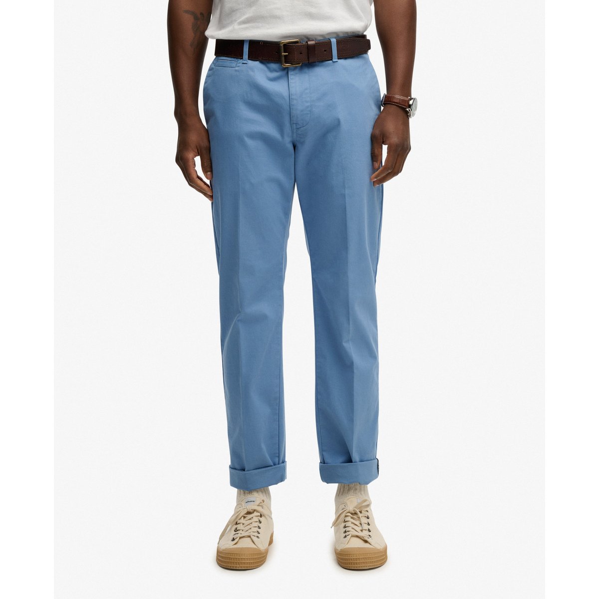 Chino Premium coupe classique bleu délavé, SUPERDRY
