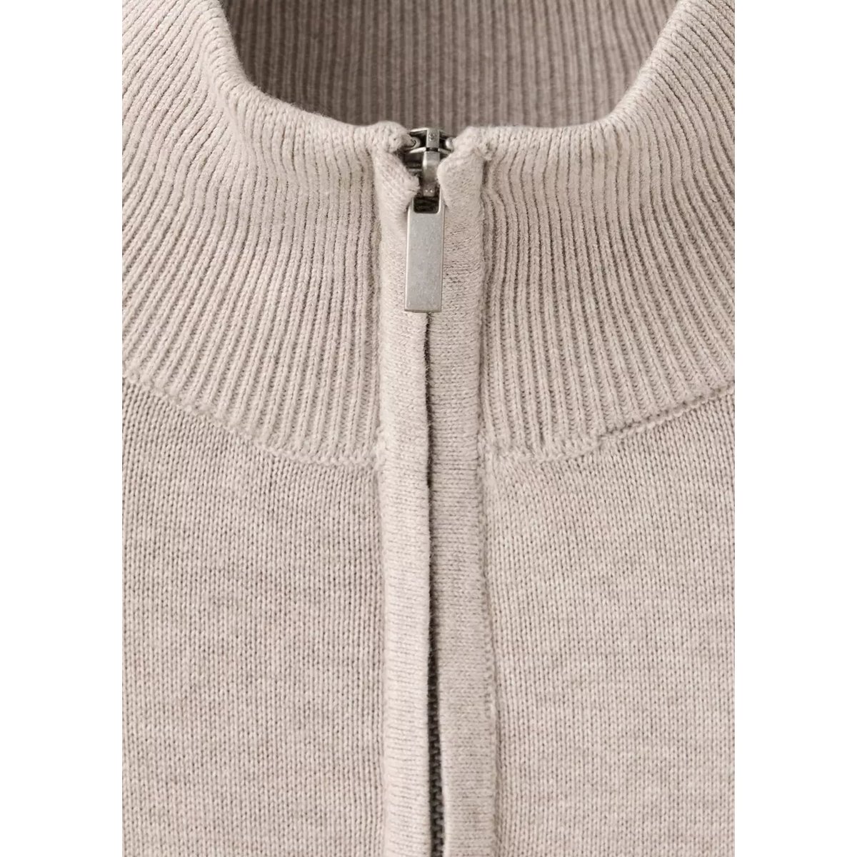 Pull col montant zip sable, MANGO TEEN