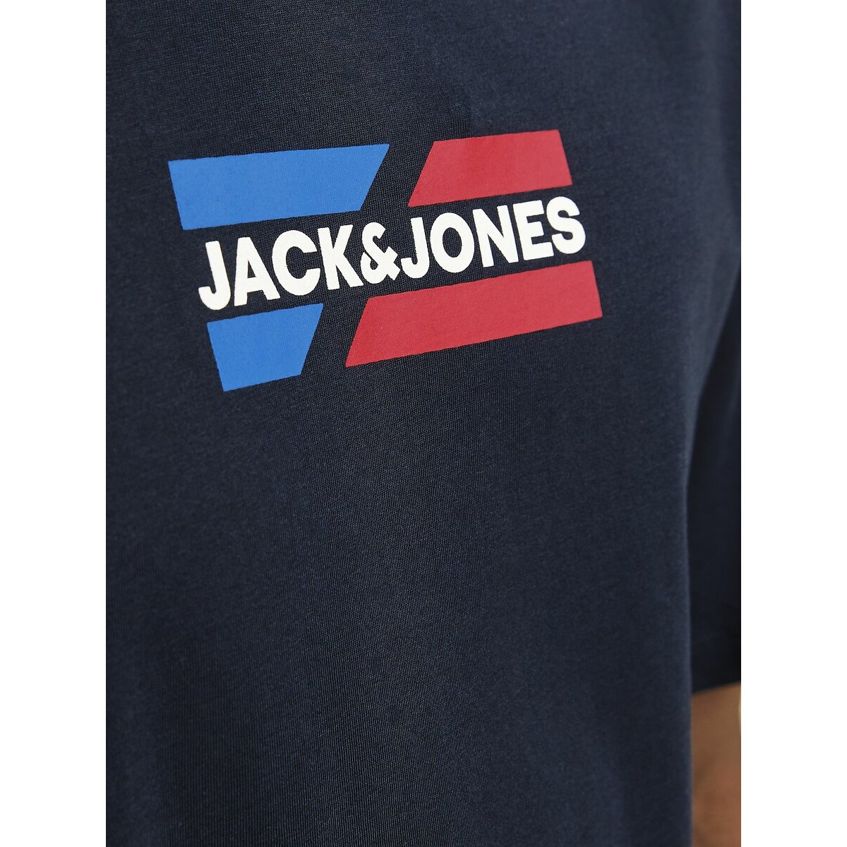 T-shirt manches courtes bleu marine, JACK & JONES