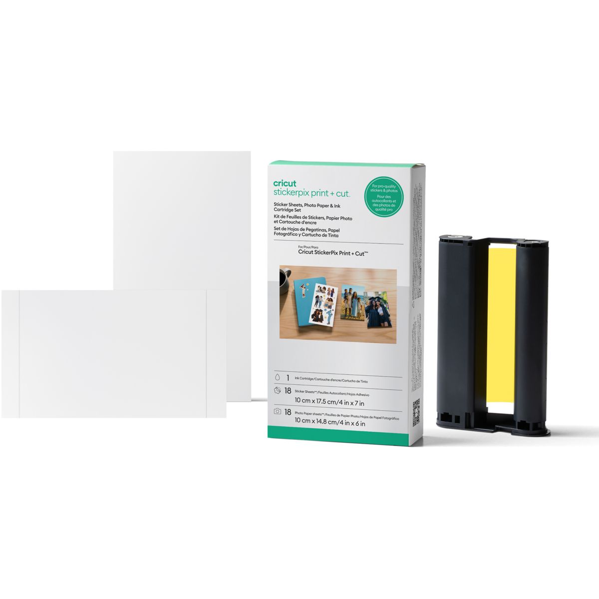 Accessoire 18f stickerPix + 18f photo + 1 encre couleur unique, CRICUT