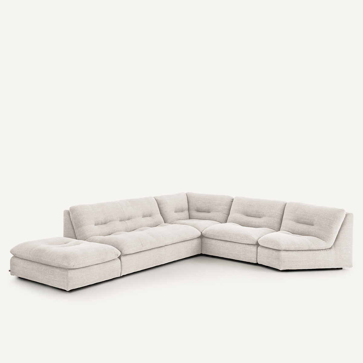 Canapé 3 places, modulable, en lin et coton, GIULIANO beige, AM.PM