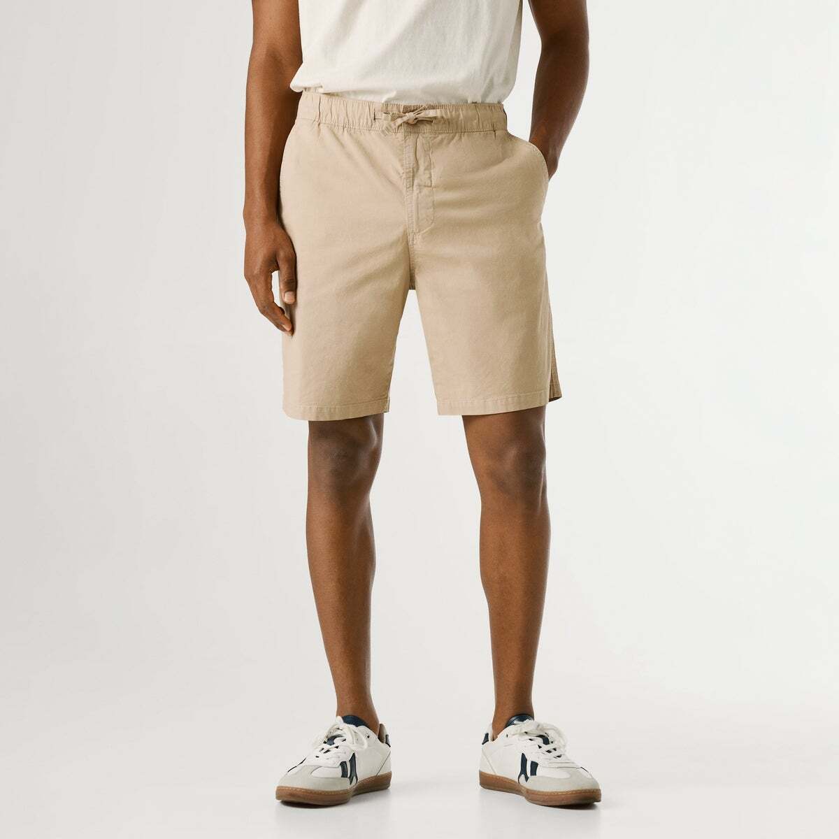 Bermuda Popeline Coupe Décontractée beige malté, PEPE JEANS