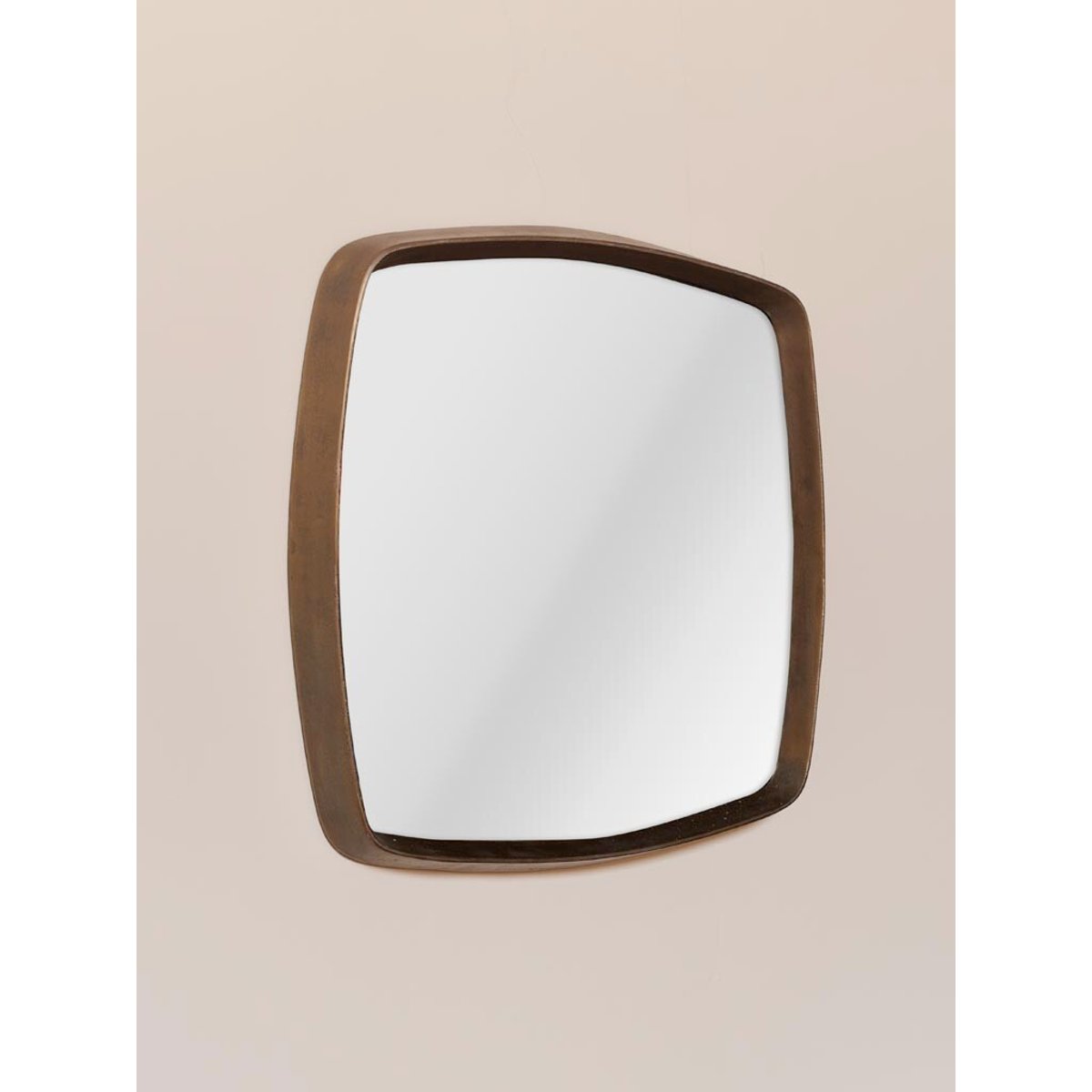 Miroir carré en métal marron, CHEHOMA