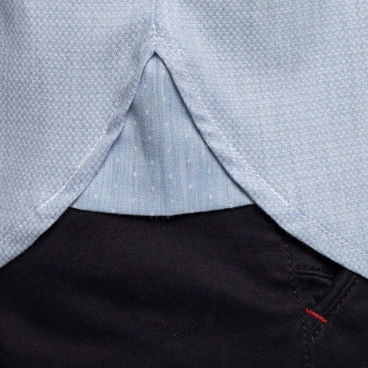 Chemise poche poitrine manches longues ciel, SHILTON