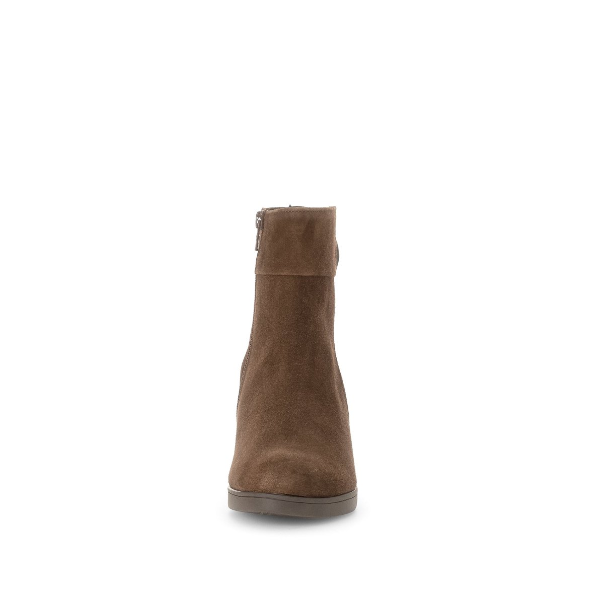 Bottines en velours à talon décroché block cacao velours, GABOR