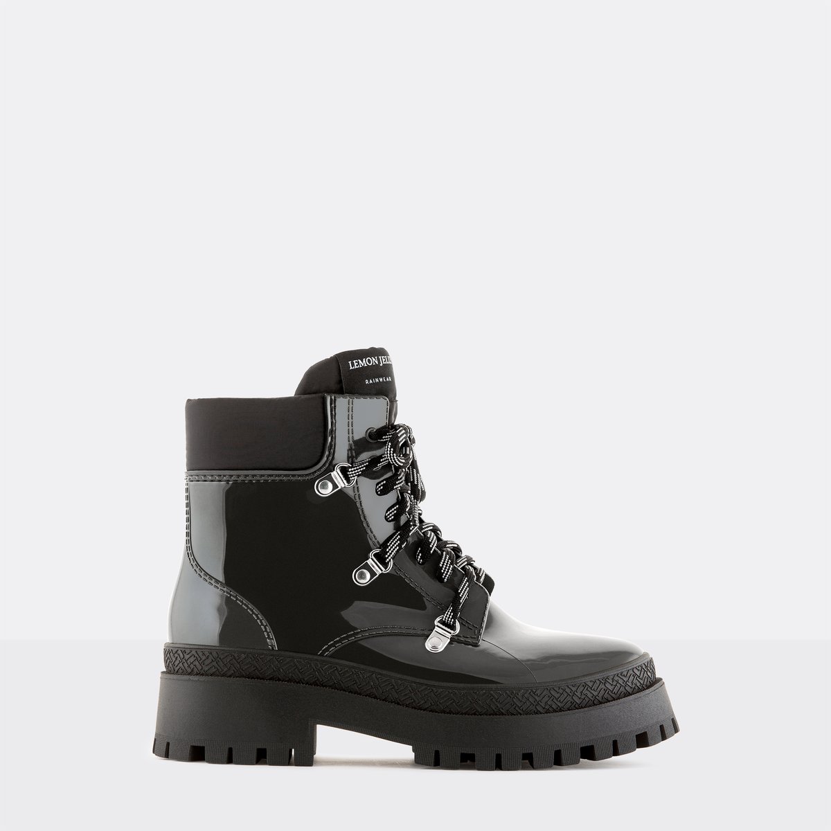Boots chunky à lacets vegan SIERRA noire, LEMON JELLY
