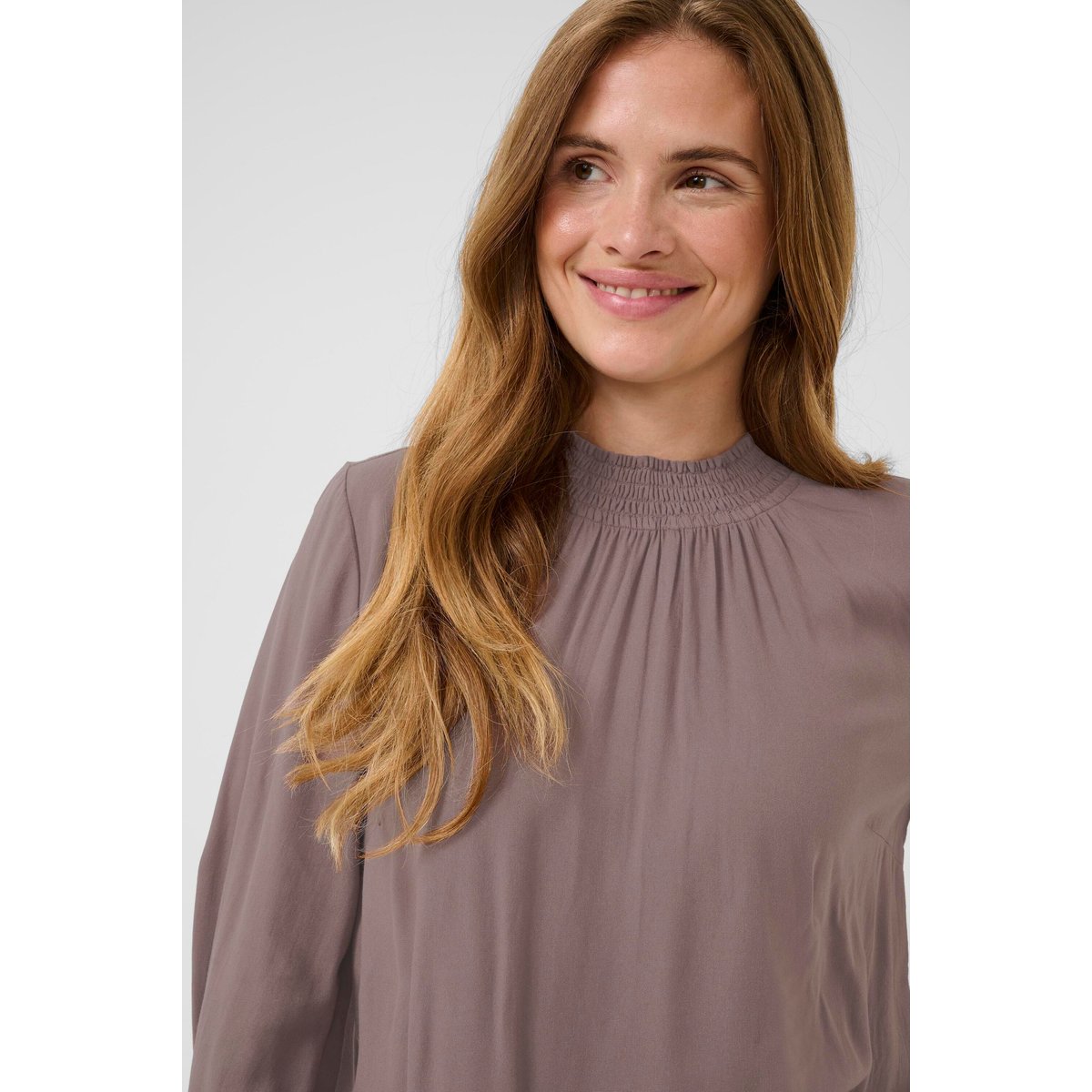 Blouse à manches longues beige deep taupe, KAFFE