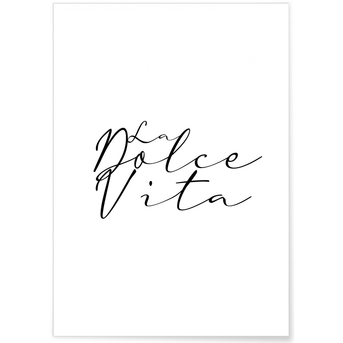 Affiche Dolce Vita blanc, L'AFFICHERIE