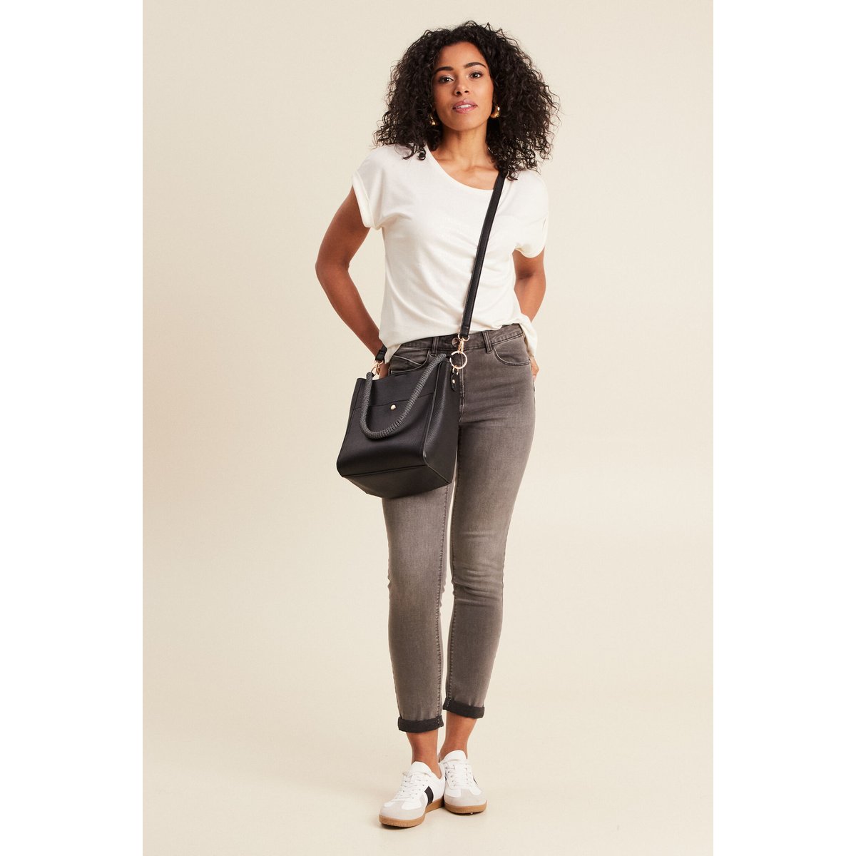 Pantalon ajusté 7/8ème gris, BREAL