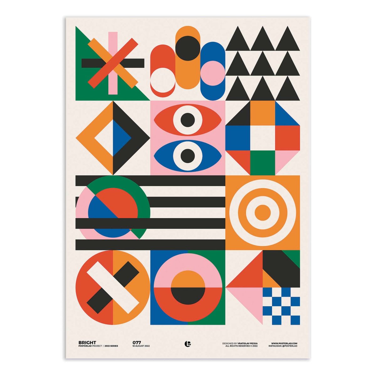 Affiche d'art - Bright - Posterlad couleur unique, WALL EDITIONS