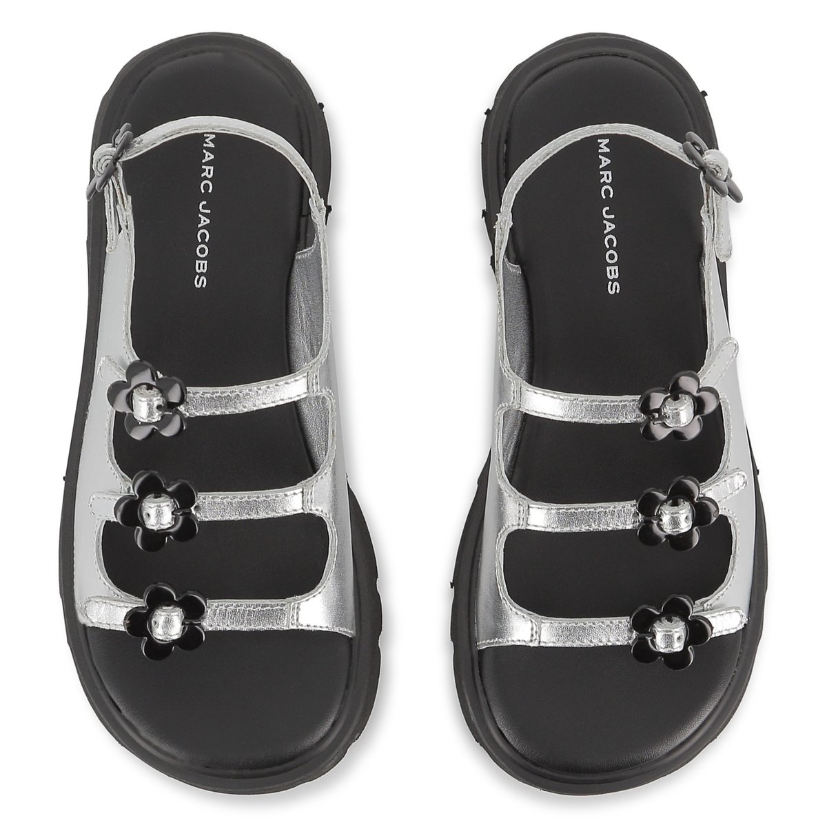 Sandales cuir de vachette silver, MARC JACOBS