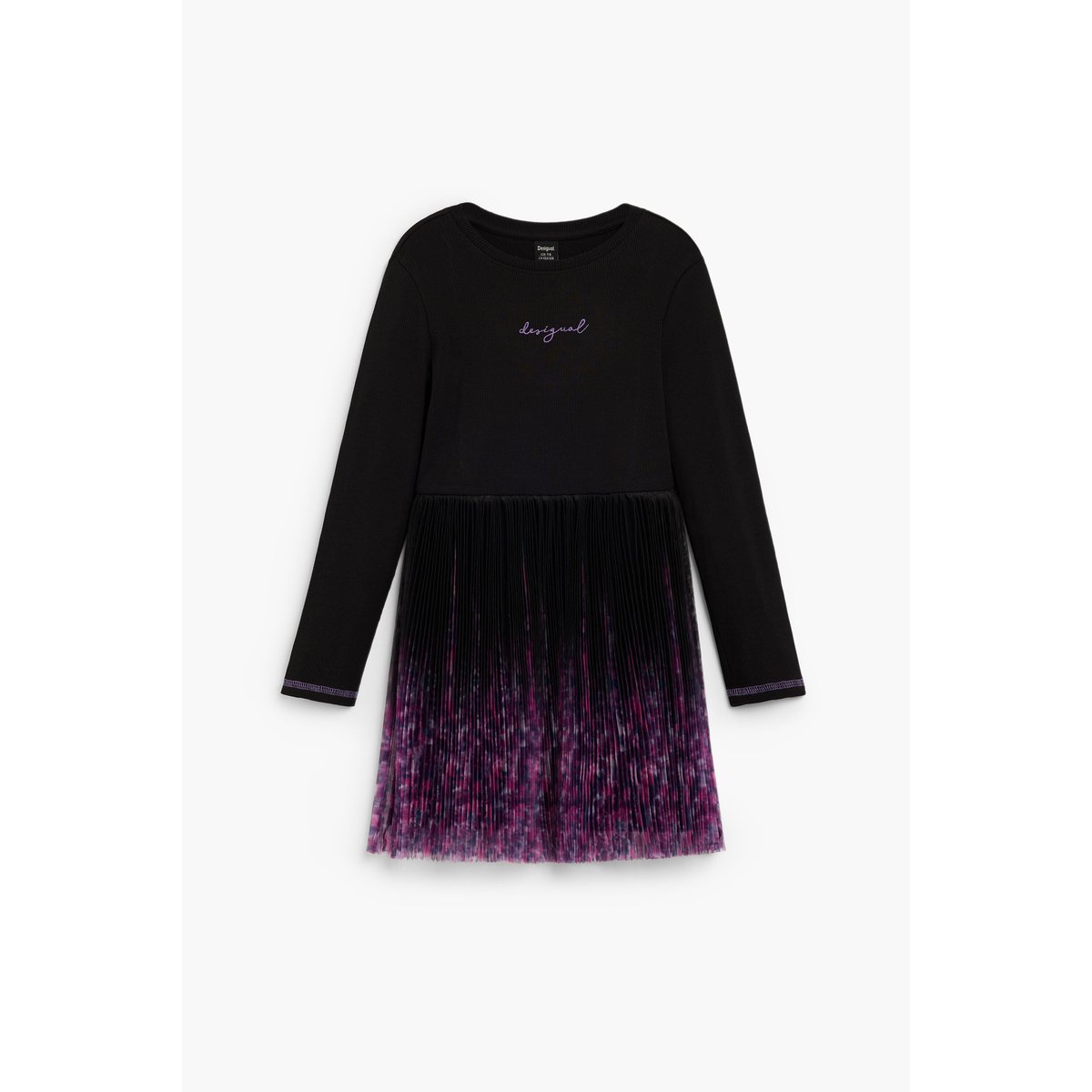 ROBE ASYMÉTRIQUE IMPRIMÉE noir, DESIGUAL