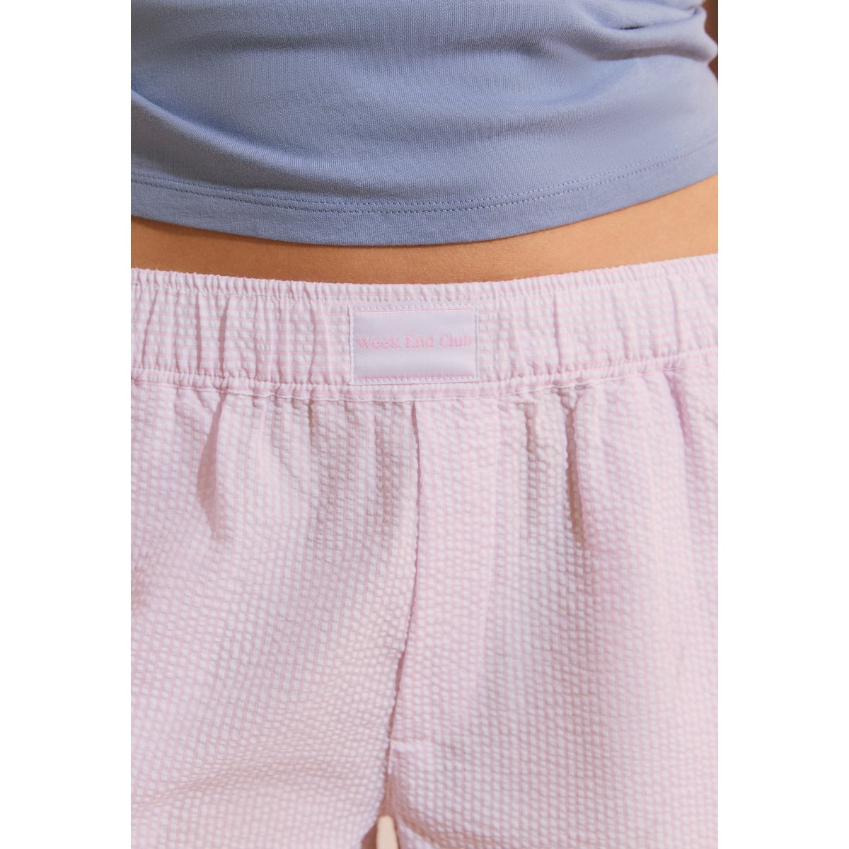 Short de pyjama avec coton gaufré BETTINA rose, ETAM
