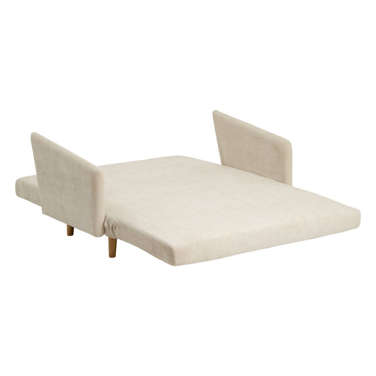 Canapé clic-clac 2 places en eucalyptus MILO beige, ATMOSPHERA