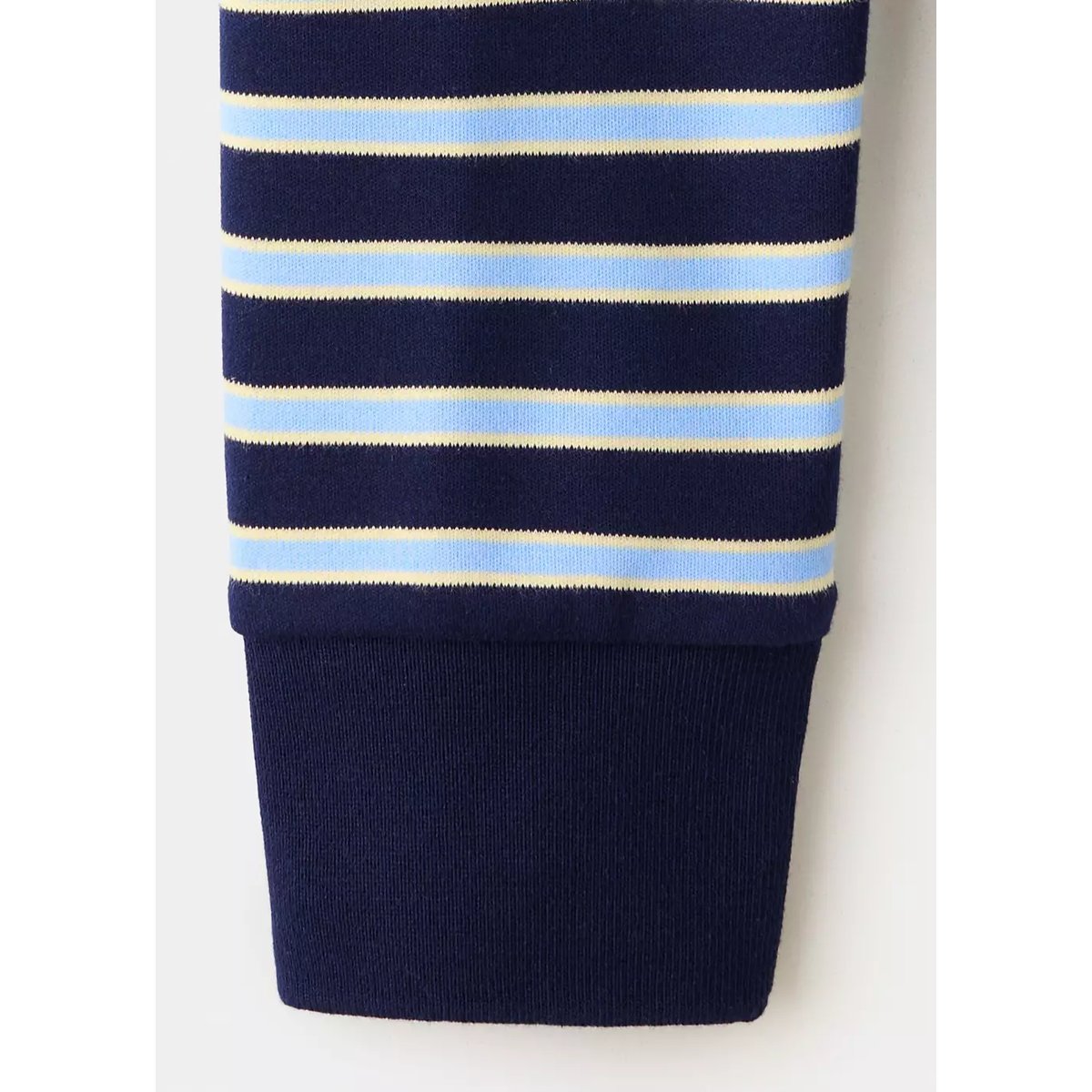 Pull-over rayures col polo bleu ciel, MANGO
