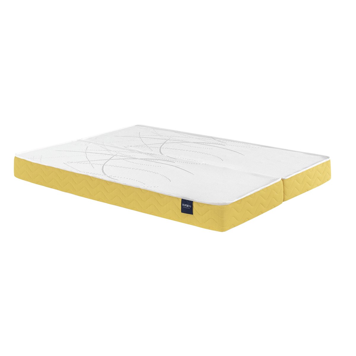 Matelas mousse Aurore 400 clic-clac blanc, SOMEO