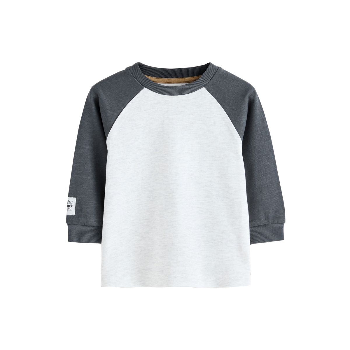 T-shirt manches longues raglan, x3 gris, NEXT