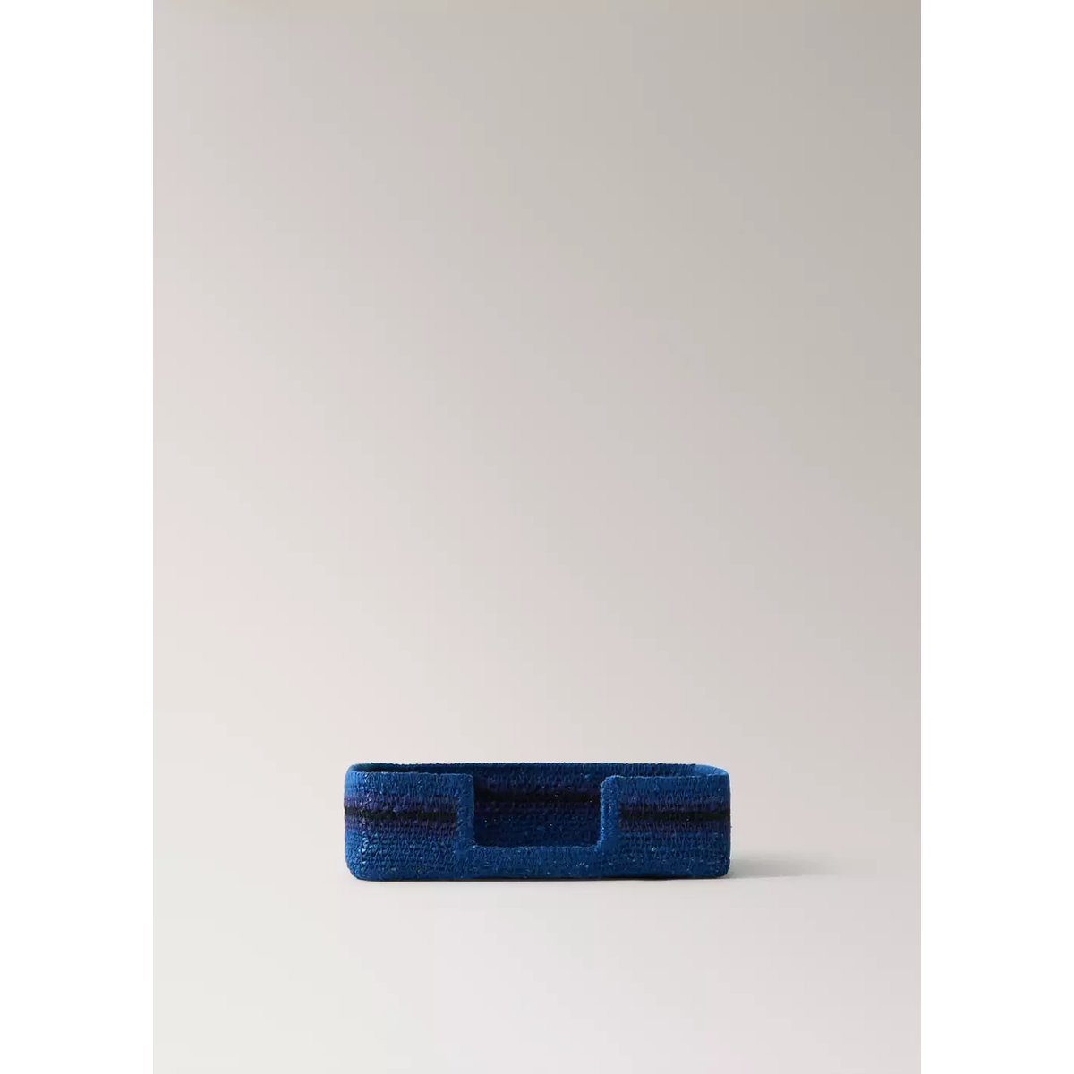 Rond de serviette en jonc de mer bleu électrique, MANGO HOME