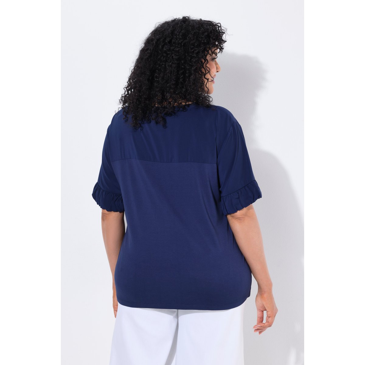 T-shirt oversize, mélange de matières univers, ULLA POPKEN